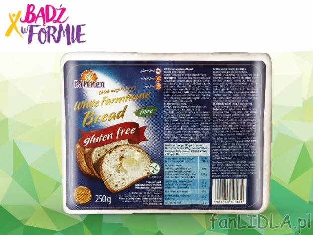 Chleb wiejski, jasny bezglutenowy , cena 3,99 PLN za 250 g/1 opak., 100g=1,60 PLN.
