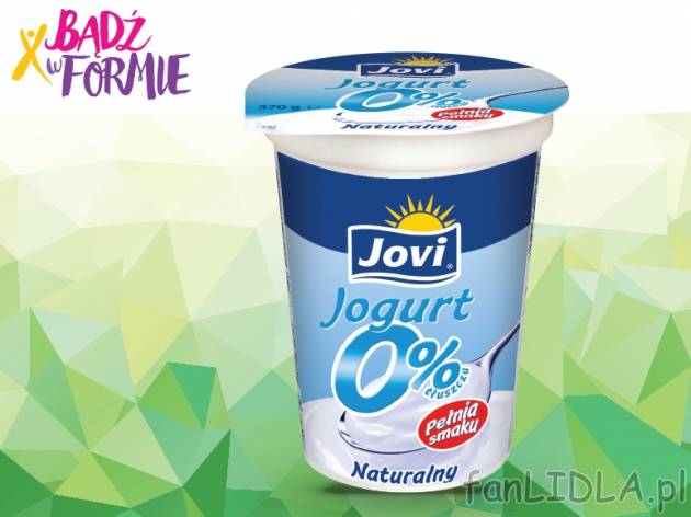 Jogurt naturalny 0% , cena 1,29 PLN za 370 g/1 opak., 1kg=3,49 PLN.