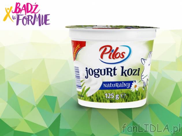 Jogurt naturalny z mleka koziego , cena 1,19 PLN za 125 g/1opak., 100g=0,95 PLN.