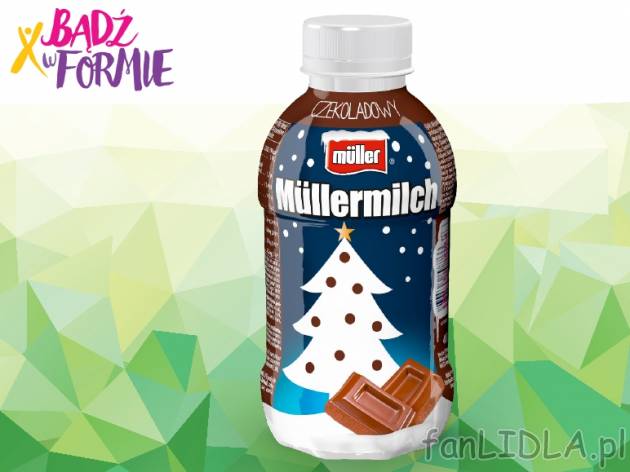 Napój mleczny Mullermilch , cena 2,19 PLN za 400 ml/1 opak., 1L=5,48 PLN.