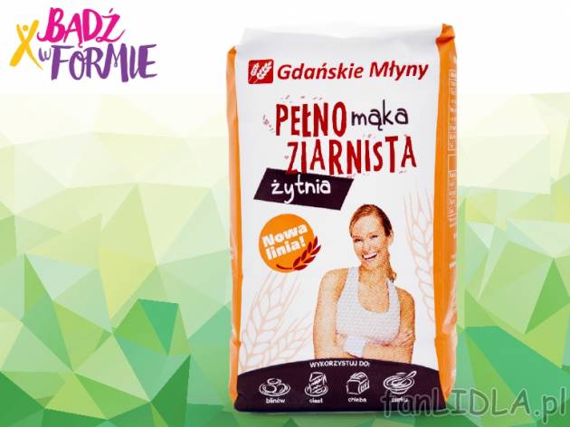 Mąka pełnoziarnista żytnia lub pszenna , cena 2,59 PLN za 1kg/1 opak.