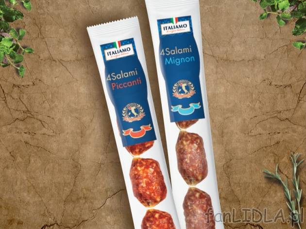 Mini salami , cena 6,99 PLN za 150 g/ opak., 100g=4,66 PLN.