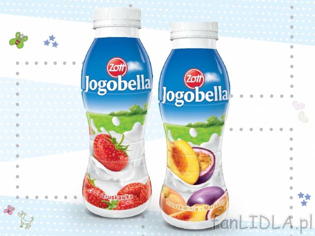 Jogobella Jogurt do picia , cena 1,69 PLN za 300g/1 opak., 1kg=5,63 PLN.