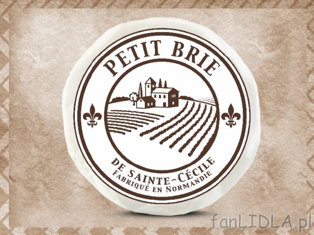 Ser Petit Brie De Sainte-Cecile , cena 13,00 PLN za 500 g/1 opak., 1 kg=27,98 PLN.