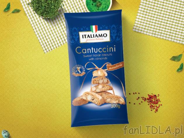 Italiamo Włoskie ciasteczka cantuccini , cena 7,00 PLN za 300 g/1 opak., 1 kg=26,63 ...