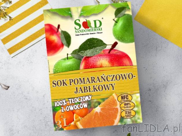 Sad Sandomierski Sok pomarańczowo-jabłkowy lub pomarańczowo-grejpfrutowy , cena ...
