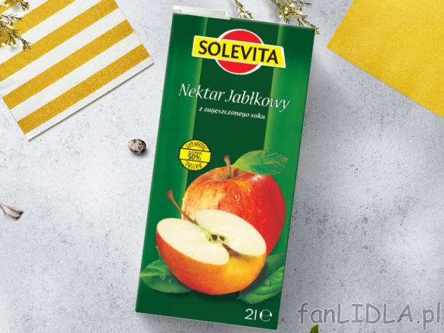 Solevita Nektar jabłkowy , cena 2,00 PLN za 2 L/1 opak., 1 L=1,40 PLN.