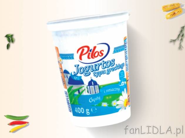 Pilos Jogurt typu greckiego , cena 1,00 PLN za 400 g/1 opak., 1 kg=3,73 PLN.