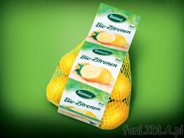 Bio Cytryny , cena 3,19 PLN za 500 g/1 opak., 1 kg=6,38 PLN. 
- Owoce te nie są ...