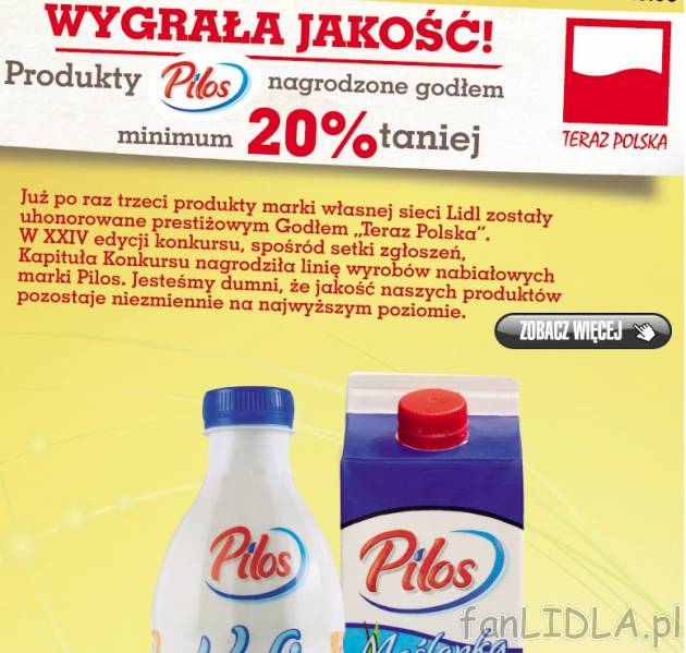 Produkty Pilos nagrodzone godłem teraz Polska w XXIV edycji konkursu - linia wyrobów ...