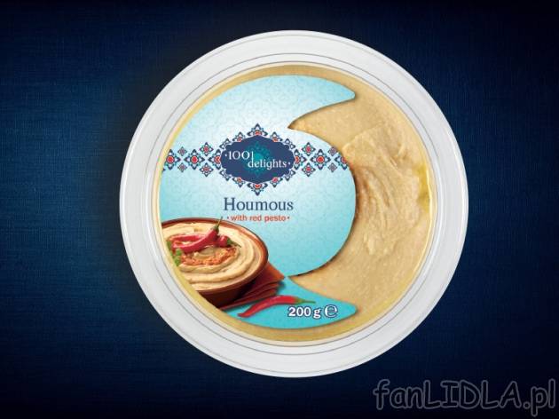 Hummus , cena 4,00 PLN za 200 g/1 opak., 100 g=2,35 PLN.