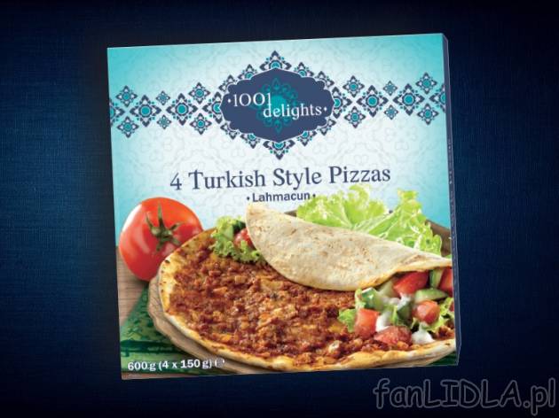 Pizza w stylu tureckim , cena 11,00 PLN za 600 g/1 opak., 1 kg=19,98 PLN.
