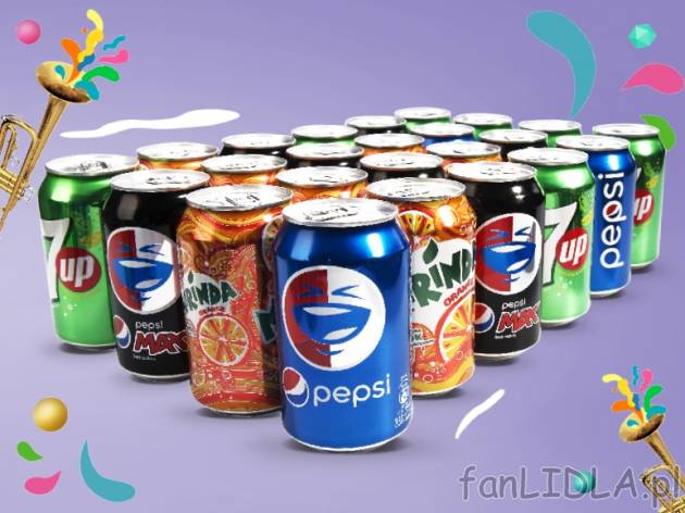 Pepsi Regular/Pepsi Max/7UP lub Mirinda 24 szt. , cena 0,00 PLN za 
*Cena wyłącznie ...