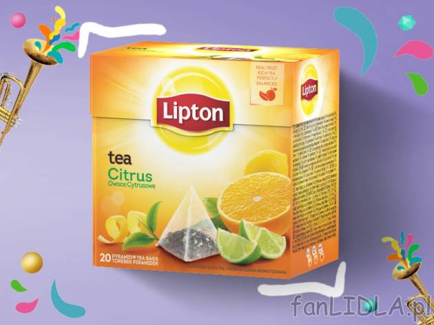 Lipton Herbata piramidki* , cena 3,00 PLN za 20 szt./1 opak. 
*produkt dostępny ...