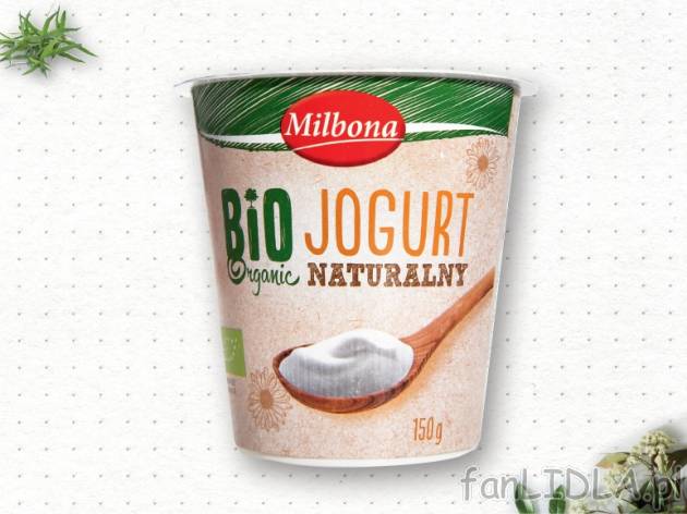 Milbona Bio Jogurt naturalny , cena 0,00 PLN za 150 g/1 opak., 100 g=0,66 PLN.