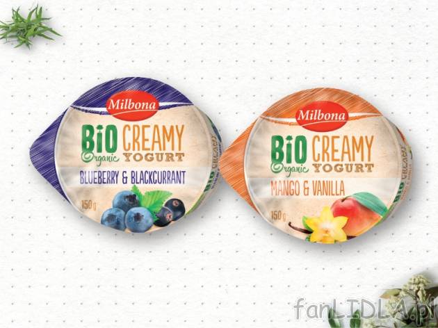 Milbona Bio Jogurt śmietanowy , cena 1,00 PLN za 150 g/1 opak., 100 g=1,33 PLN. ...