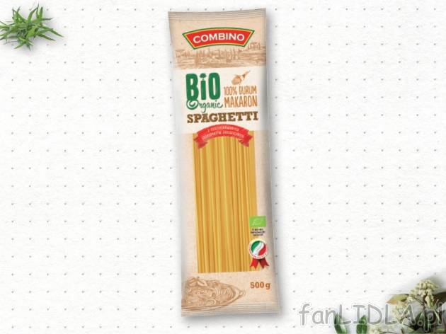 Combino Bio Spaghetti , cena 3,00 PLN za 500 g/1 opak., 1 kg=7,98 PLN.
