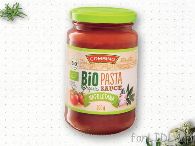 Combino Bio Sos pomidorowy , cena 4,00 PLN za 350 g/1 opak., 1 kg=14,26 PLN. 
różne ...