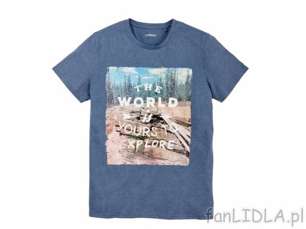 T-shirt Livergy, cena 19,99 PLN za 1 szt. 
- rozmiary: S-XXL (nie wszystkie wzory ...