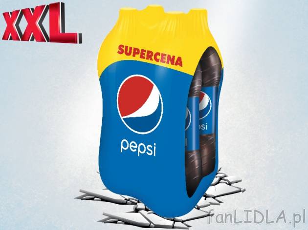 Pepsi Regular 4 but. , cena 9,00 PLN za 4 x 2 l, 1 l=1,25 PLN. 
*cena wyłącznie ...