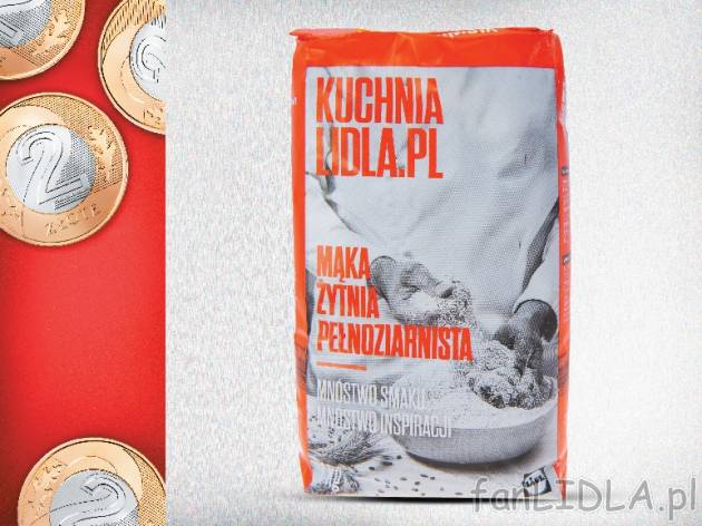 Kuchnialidla.pl Mąka żytnia pełnoziarnista typ 2000 , cena 2,00 PLN za 1 kg/1 opak.