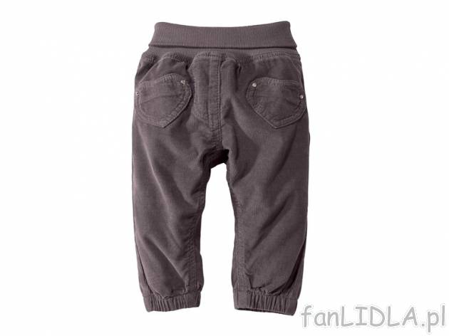 Spodnie sztruksowe Lupilu, cena 22,99 PLN za 1 para 
- rozmiary: 62-92 (nie wszystkie ...