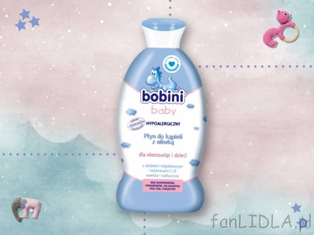 Bobini Baby, płyn do kąpieli z oliwką , cena 7,00 PLN za 400ml/1 opak., 1l=19,98 PLN.