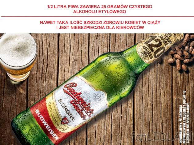 Budweiser Budvar original , cena 2,00 PLN za 500 ml/1 but., 1 l=4,98 PLN.