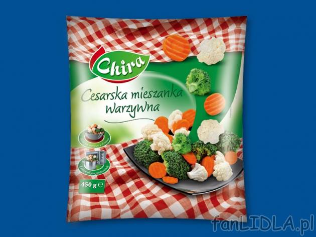 Chira Cesarska mieszanka warzywna , cena 1,00 PLN za 450 g/1 opak., 1 kg=3,98 PLN.