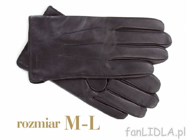 Rękawiczki męskie z naturalnej skóry włoskiej , cena 88,00 PLN za 1 para 
- ...
