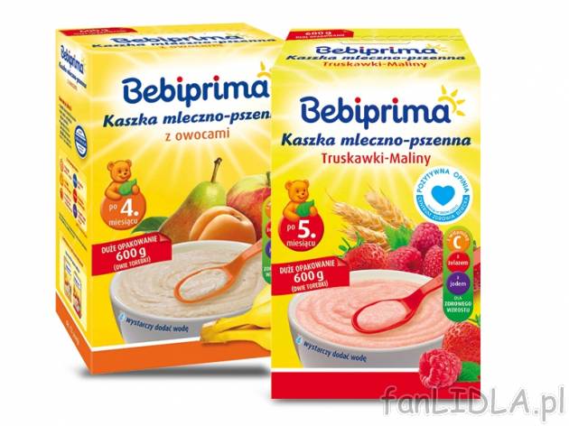Bebiprima Kaszka mleczko-pszenna , cena 11,00 PLN za 600 g/1 opak., 1 kg=18,65 PLN. ...