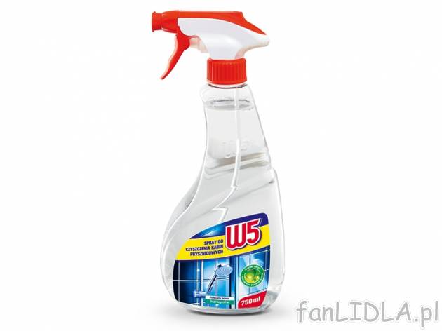 W5 Spray do czyszczenia kabin prysznicowych , cena 4,00 PLN za 750 ml/1 opak., 1 ...