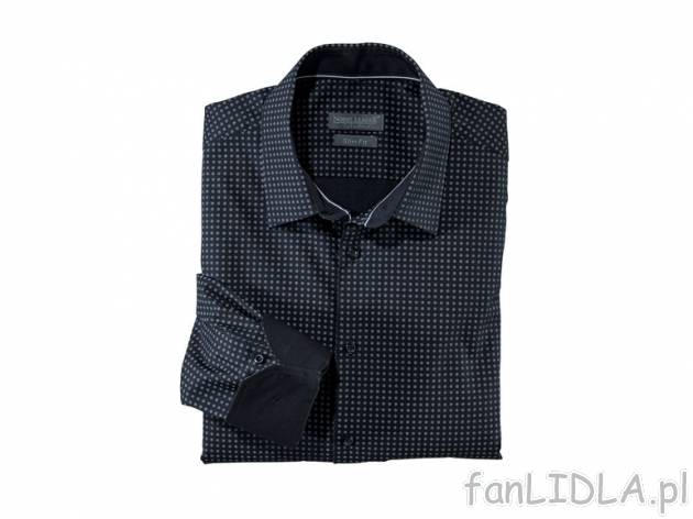Koszula bawełniana , cena 49,99 PLN za 1 szt. 
- łatwa w prasowaniu 
- wyszczuplony ...