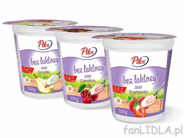 Pilos Jogurt bez laktozy , cena 1,00 PLN za 150 g/1 opak., 100 g=0,99 PLN. 
różne ...