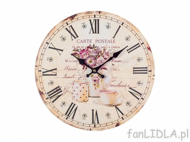 Zegar ścienny Auriol, cena 19,99 PLN za 1 szt. 
- ok. 34 x 3,7 cm (&Oslash; ...