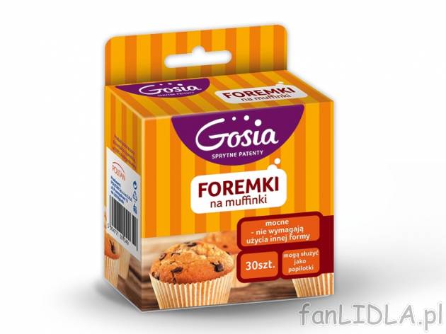 Gosia Foremki papierowe na muffinki , cena 2,00 PLN za 30 szt./1 opak. 
Oferta ...