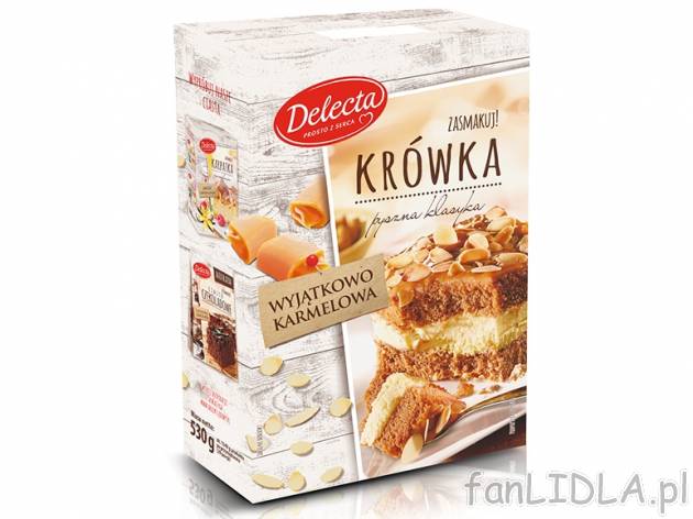 Delecta Ciasto Krówka , cena 4,00 PLN za 530 g/1 opak., 1 kg=8,47 PLN. 
Oferta ...