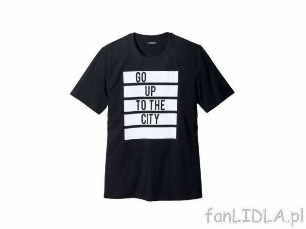 T-shirt Livergy, cena 19,99 PLN za 1 szt. 
- rozmiary: XL-4XL (nie wszystkie wzory ...