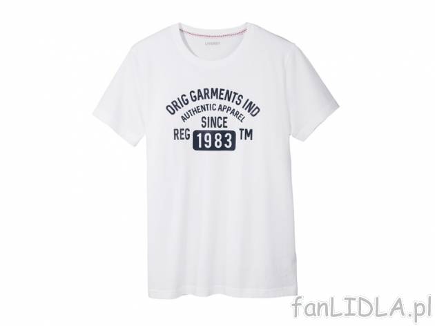 T-shirt Livergy, cena 19,99 PLN za 1 para 
- rozmiary: M-XXL (nie wszystkie wzory ...
