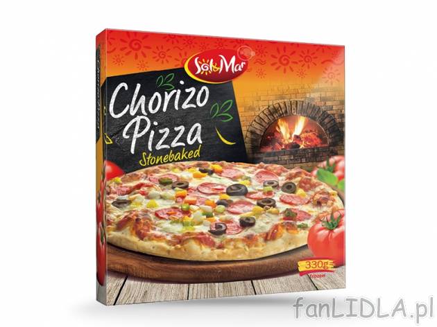 Pizza Chorizo , cena 3,00 PLN za 330 g/1 opak., 1 kg=12,09 PLN. 
Oferta ważna ...