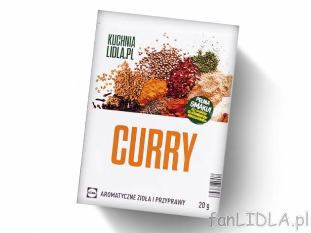 Curry , cena 0,00 PLN za 20 g/1 opak., 100 g= 3,95 PLN.