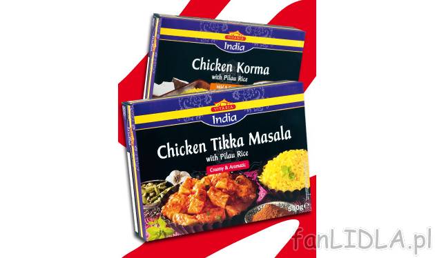 Danie indyjskie kurczak z ryżem Pilau , cena 9,99 PLN za 550 g 
- 550 g/ 1 opak. ...