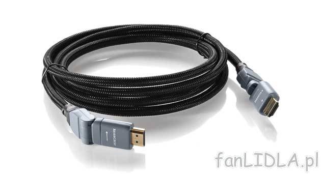 Kabel HDMI High-Speed Silvercrest Hometech, cena 24,99 PLN za 1 szt. 
- z pozłacanymi ...