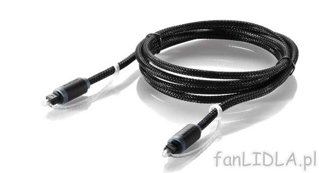 Kabel optyczny Silvercrest Hometech, cena 14,99 PLN za 1 szt. 
- z pozłacanymi ...