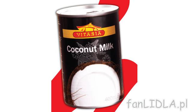 Mleczko kokosowe , cena 5,99 PLN za 400 ml 
-  400 ml/ 1 opak. 
-  1 l= 14.98