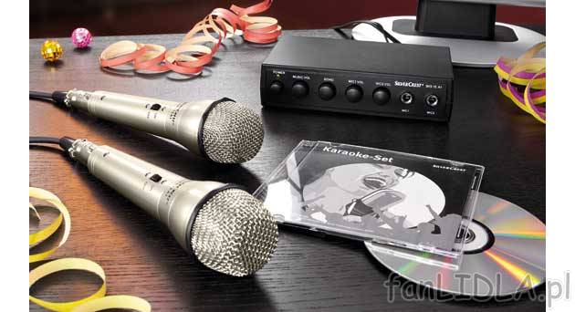 Zestaw do karaoke z 2 mikrofonami Silvercrest Hometech, cena 129,00 PLN za 1 opak. ...