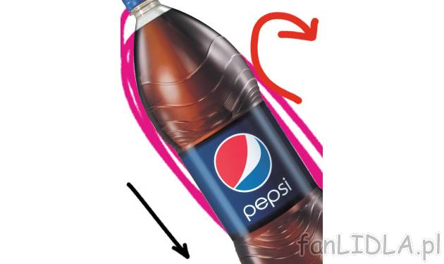 Pepsi , cena 3,29 PLN za 2L/ 1 opak. 
-  Aż 2 litry!