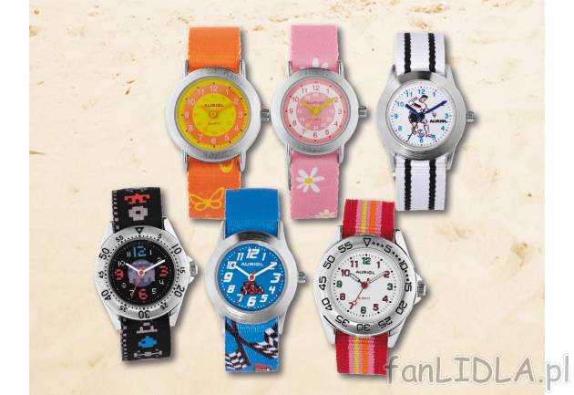 Zegarek dla dzieci Auriol, cena 17,99 PLN za 1 szt. 
- tarcza zegarowa dostosowana ...
