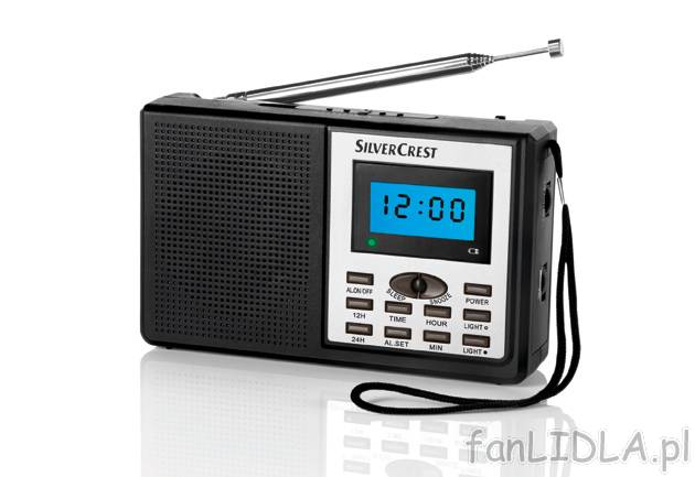 Radio Silvercrest, cena 34,99 PLN za 1 opak. 
- kompaktowe, 8-pasmowe radio z obrotową ...