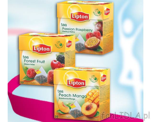 Lipton herbata piramidki , cena 4,39 PLN za 30/32/34/36/1 opak. 
-  Różne rodzaje.